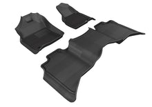 Load image into Gallery viewer, 3D MAXpider 2012-2020 Dodge Ram 1500/2500/3500 Crew Cab Kagu 1st &amp; 2nd Row Floormats - Black | L1DG02001509
