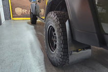 Load image into Gallery viewer, Rally Armor 19-24 Jeep JT Gladiator (Mojave/Rubicon) Black Mud Flap w/Grey Logo Mud Flaps Rally Armor   
