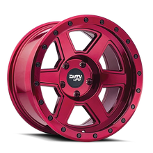 Load image into Gallery viewer, Dirty Life 9315 Compound 17x9 / 6x139.7 BP / -12mm Offset / 106mm Hub Crimson Candy Red Wheel

