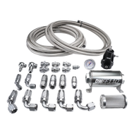 Deatschwerks X2 Series Pump Module -8AN Feed w/ -6AN return CPE Plumbing Kit for 92-00 Honda Civic DeatschWerks