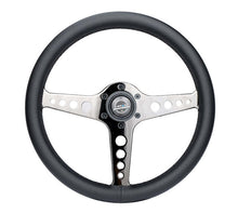 Load image into Gallery viewer, NRG Light Weight Gaming Steering Wheel - Driftz 350mm 3 Black Chrome Spokes Perforated Leather | ST-034BC-PR
