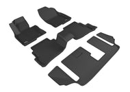 3D MAXpider 2016-2019 Mazda CX-9 Kagu 1st & 2nd & 3rd Row Floormats - Black | L1MZ05701509