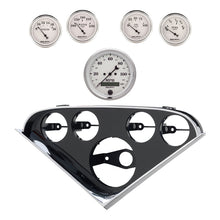 Load image into Gallery viewer, Autometer Old Tyme White Direct Fit Dash Kit 55-56 Chevrolet (1 x 3-3/8in. / 4 x 2-1/16in.) | 2207-08

