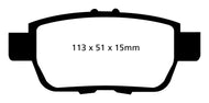 EBC 09-14 Acura TL 3.5 Ultimax2 Rear Brake Pads Brake Pads - OE EBC   