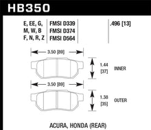 Load image into Gallery viewer, Hawk 90-01 Acura Integra (excl Type R) / 98-00 Civic Coupe Si Blue 9012 Race Rear Brake Pads Brake Pads - Racing Hawk Performance   
