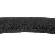 Load image into Gallery viewer, NRG Reinforced Stealth Wheel (380mm) 3 Spoke Center - 1in Deep Dish - Vegan Suede Red Stitch | RST-380-STL-SA
