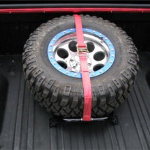 Load image into Gallery viewer, N-Fab Bed Mounted Rapid Tire Strap Universal - Gloss Black - Red Strap N-Fab

