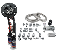 Deatschwerks X2 Series Fuel Pump Hanger w/ Dual DW420 Pumps/PTFE Plumbing kit for 92-00 Honda Civic DeatschWerks
