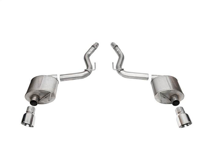 Corsa 2024 Ford Mustang GT Touring Axle-Back Dual Rear Exit with 4.5in Pro Series Polished Tips Axle Back CORSA Performance   