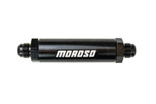 Load image into Gallery viewer, Moroso In-Line Fuel Filter - 6.5in -10An - 40 Micron SS Filter - Aluminum Moroso
