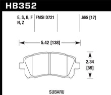 Load image into Gallery viewer, Hawk 02-03 WRX / 98-01 Impreza / 97-02 Legacy 2.5L / 98-02 Forester 2.5L D721 HPS Street Front Brake Brake Pads - Performance Hawk Performance   

