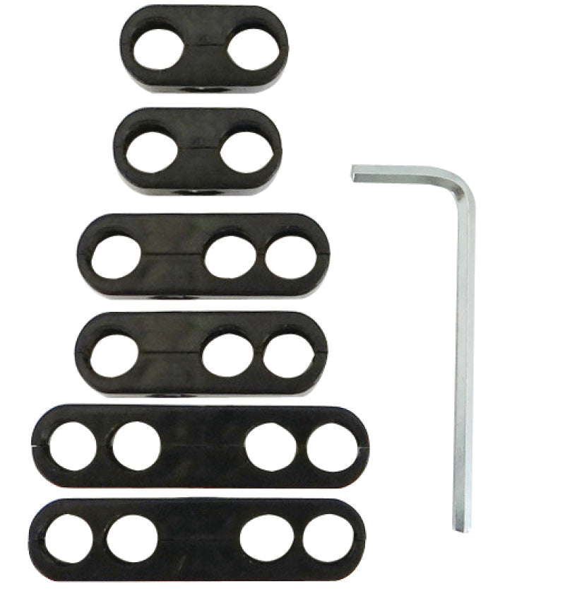 Moroso Spark Plug Wire Separator Kit w/Allen Wrench - Split Design - Black Spark Plug Wire Sets Moroso