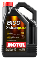 Motul 5L Synthetic Engine Oil 8100 X-CLEAN Gen 2 5W40 - Comes in a Case of 4 Units | 109762