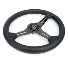 Load image into Gallery viewer, NRG Light Weight Gaming Steering Wheel - 350mm 3 Black Chrome Silver Spokes Perforated Leather | ST-018BC-PR
