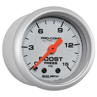 Autometer Ultra-Lite 52mm 0-15 PSI Mechanical Boost Gauge | 4302