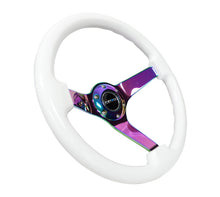 Load image into Gallery viewer, NRG Reinforced Steering Wheel (350mm) Dark Wood Grain - 3in Deep - Black 3-Spoke Center | RST-036BK-BKW
