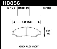 Load image into Gallery viewer, Hawk 09-15 Honda Pilot Performance Ceramic Street Front Brake Pads Brake Pads - Performance Hawk Performance   
