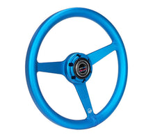 Load image into Gallery viewer, NRG Aluminum Steering Wheel 330mm - Heritage Solid Spoke - Ergonomic Grip - Anadized Blue | RST-071-BL
