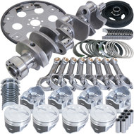 Eagle Chevy 350 1Pc 3.750in Crank 5.700in I-Beam Rods 4.060in Pistons 168 Tooth FP Balanced Assembly | B13404L06068
