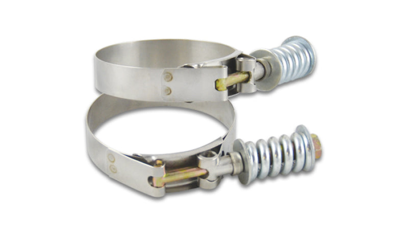 Vibrant SS T-Bolt Clamps Pack of 2 Size Range: 2.94in to 3.24in OD For use w/ 2.75in ID Coupling Clamps Vibrant