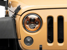 Load image into Gallery viewer, Raxiom 07-18 Jeep Wrangler JK 7-In LED Headlights Orange Housing- Clear Lens Headlights Raxiom
