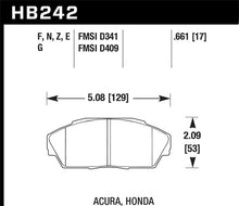Load image into Gallery viewer, Hawk 92-93 Acura Integra 1.6L EX Front ER-1 Brake Pads Brake Pads - Racing Hawk Performance   
