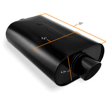 Load image into Gallery viewer, Mishimoto Muffler with 3in Center Inlet/Outlet - Angled Tip - Black Muffler Mishimoto
