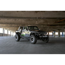 Load image into Gallery viewer, DV8 Offroad 07-23 Jeep Wrangler/Gladiator JT/JK/JL FS-25 Stubby Front Bumper w/Plated Bull Bar Bumpers - Steel DV8 Offroad
