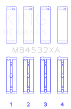Load image into Gallery viewer, King Engine Bearings Mercedes Benz Om 642.822/36/910/20/30/70 (Size +0.25mm) Main Bearing Set King Engine Bearings
