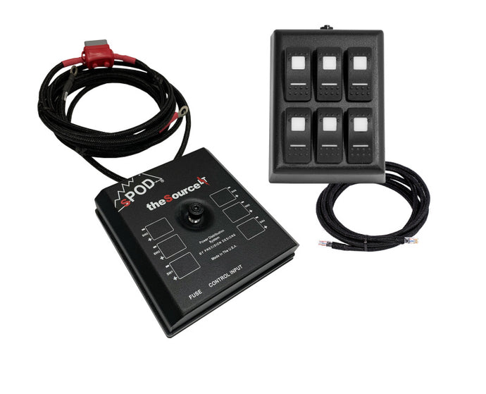 Spod SourceLT on RAM Mount w/ Red LED Switch Panel (36 In Battery Cables) Switch Panels SPOD   