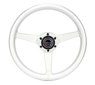 NRG Aluminum Steering Wheel 330mm - Heritage Solid Spoke - Ergonomic Grip - Anadized Silver | RST-071-SL
