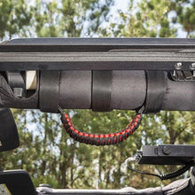 Load image into Gallery viewer, Rugged Ridge Paracord Grab Handles Red/Black Pair Rugged Ridge
