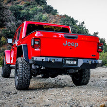 Load image into Gallery viewer, Westin 2020 Jeep Gladiator w/Sensors WJ2 Rear Bumper w/Sensor - Textured Black Westin
