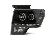 Load image into Gallery viewer, Raxiom 09-14 Ford F-150 G2 Super White LED Halo Projector Headlights- Black Housing- Clear Lens | T542835
