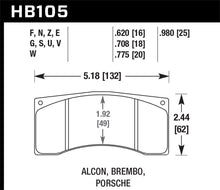 Load image into Gallery viewer, Hawk Alcon B/MB4/ Brembo XA2.E5.01/04 / XA5.90.01/04 / XA6.H7.11/14 DTC-70 Race Brake Pads Brake Pads - Racing Hawk Performance   
