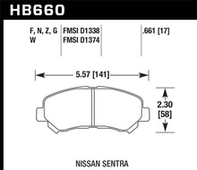 Load image into Gallery viewer, Hawk 09-10 Nissan Maxima / 08-10 Rogue / 07-09 Sentra SE-R / 10  Sentra SE-R M/T  Performance Cerami Brake Pads - Performance Hawk Performance   
