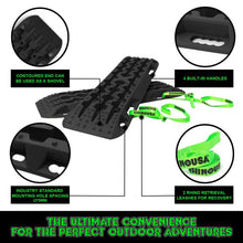 Load image into Gallery viewer, Rhino USA Recovery Traction Boards - Black (Pair) Recovery Boards Rhino USA

