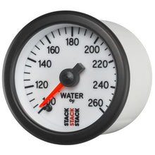 Load image into Gallery viewer, AutoMeter Gauges Autometer Stack 52mm 100-260 Deg F 1/8in NPTF Male Pro Stepper Motor Water Temp Gauge - White
