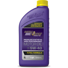 Load image into Gallery viewer, Royal Purple Premium Synthetic High Performance Euro Formula 5W-40 Motor Oil - 1 Quart Royal Purple
