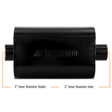 Load image into Gallery viewer, Mishimoto Muffler with 3in Center Inlet/Outlet - Angled Tip - Black Muffler Mishimoto
