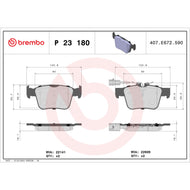 Brembo 18-21 Alfa Romeo Giulia/ Alfa Romeo Stelvio Rear Low-Met Brake Pad | P23180