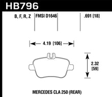Load image into Gallery viewer, Hawk 14-17 Mercedes-Benz CLA 250 HPS 5.0 Rear Brake Pads Brake Pads - Performance Hawk Performance   
