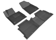3D MAXpider 2015-2019 Hyundai Sonata/2016 Sonata Hybrid Kagu 1st & 2nd Row Floormats - Black | L1HY05101509