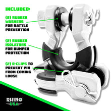 Load image into Gallery viewer, Rhino USA Shackle Kits Rhino USA 8T Super Shackle 2-Pack (White)
