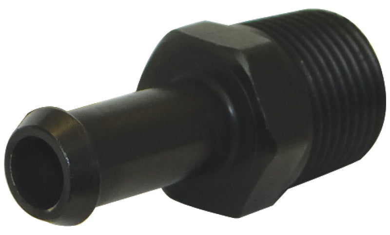 Moroso Air/Oil Separator Fuel Line Fitting - 3/8in to 3/8in Hose - Straight - Black - Single Fittings Moroso