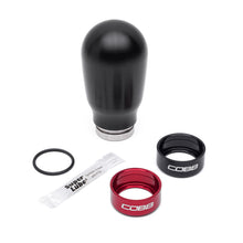 Load image into Gallery viewer, Cobb Subaru 6-Speed Tall Weighted COBB Shift Knob - Black (Incl. Both Red + Blk Collars) Shift Knobs COBB
