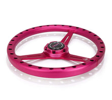 Load image into Gallery viewer, NRG Aluminum Steering Wheel 330mm - Extra Light - Ergonomic Grip - Anadized Pink | RST-072-PK

