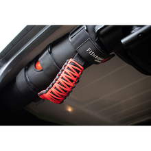 Load image into Gallery viewer, Fishbone Offroad Paracord Grab Handles w/Three Straps Red Fishbone Offroad
