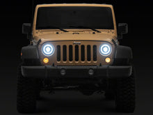 Load image into Gallery viewer, Raxiom 07-08 Jeep Wrangler JK Hi Output LED Headlights/Angel Eye DRL- Black Housing- Clear Lens | J211420
