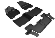 Load image into Gallery viewer, 3D MAXpider 2017-2019 Ford Explorer Kagu 1st &amp; 2nd &amp; 3rd Row Floormats - Black | L1FR11101509

